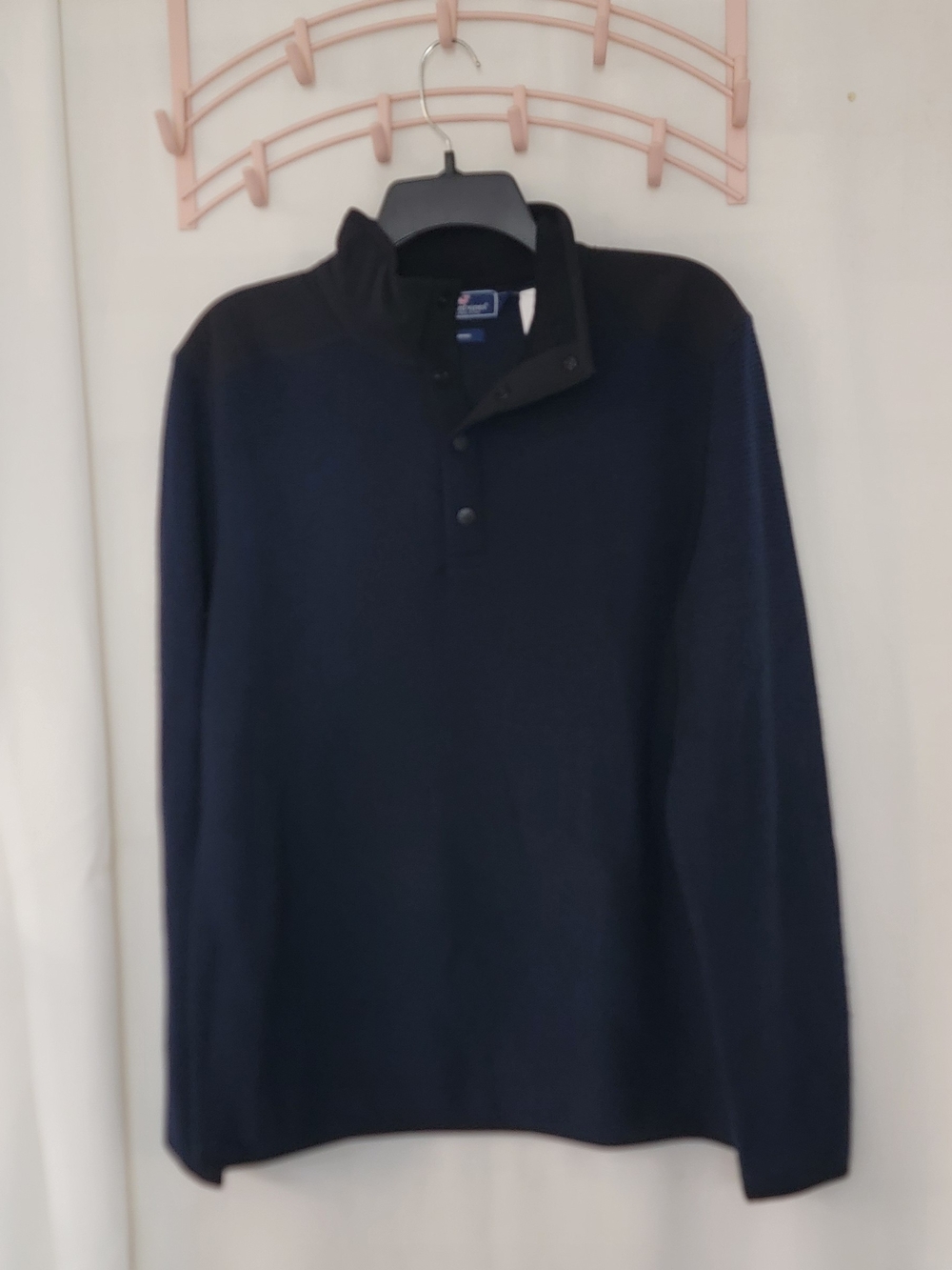 Vineyard Vines Navy Quarter-Snap Pullover